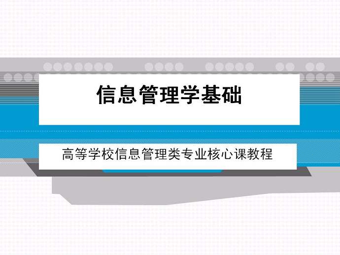 信息管理概论视频教程 32讲 武汉大学